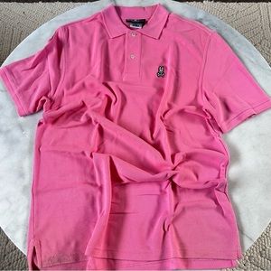 Psycho Bunny Mesh Polo, Size Large (6), Pink